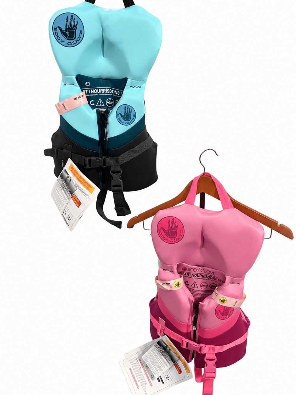 Body Glove Kids Blue and Pink Swim Vest - Dual Color Float Jacket under 30 lbs